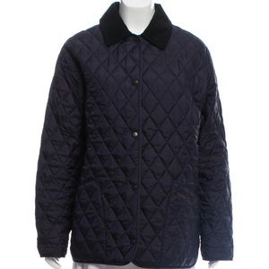 Barbour Navy Quilted Collared Jacket- Large